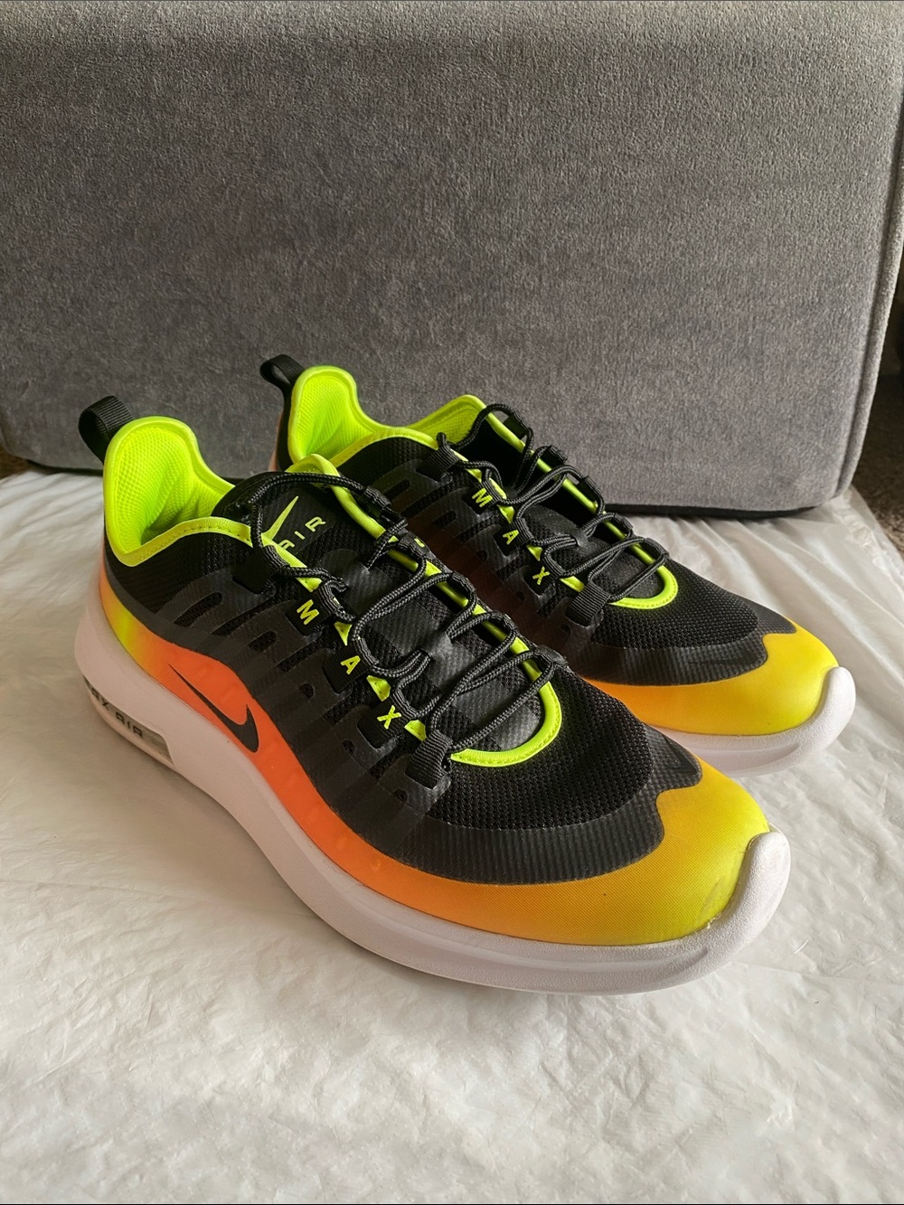 Nike Men’s Air Max Athletic Shoes - Black/Neon Yellow/Orange